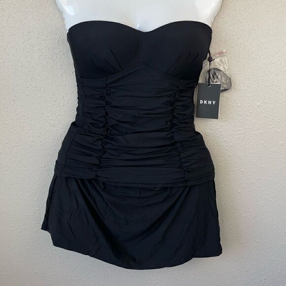 NWT DKNY Tankini Top and Matching Swim Skirt Sizes XS,S,M,L,XL,XXL - Picture 1 of 6